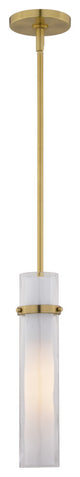 Vilo Contemporary Mini Pendant Ceiling Light White Glass, Golden Brass