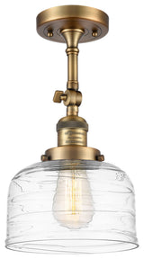 INNOVATIONS 201F-BB-G713 1-Light Semi-Flush Mount Brushed Brass