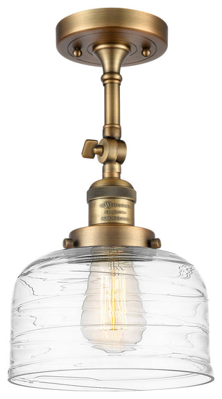 INNOVATIONS 201F-BB-G713 1-Light Semi-Flush Mount Brushed Brass