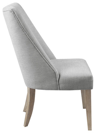 Martha Stewart Winfield Upholstered Farmhouse Dining Chair, Light Grey