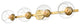 4 Light Brass And Clear Bath Sconce