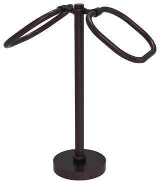 Two Ring Oval Guest Towel Holder, Antique Bronze