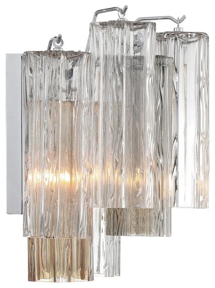 Crystorama Lighting Group ADD-302-AU Addis 2 Light 12" Tall Wall - Aged Brass