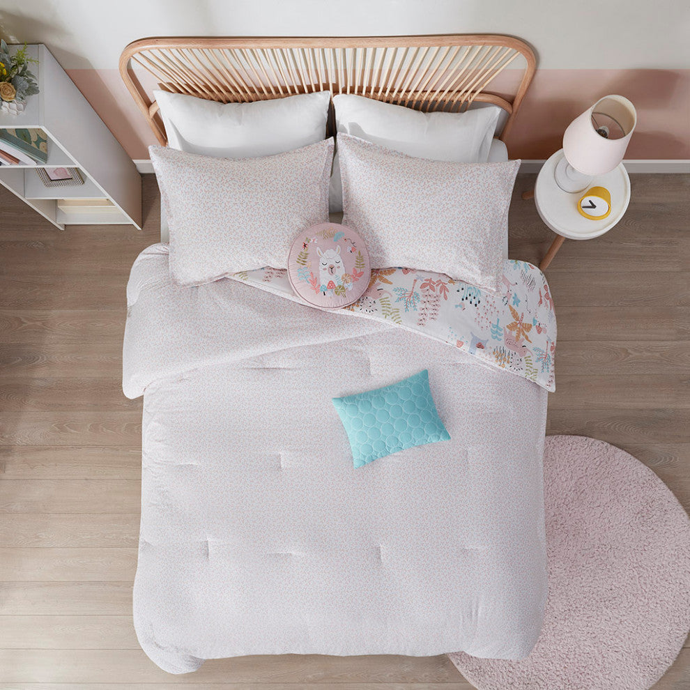 Kids Iris Forest Animal Friends Comforter Set, Full/Queen