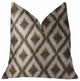 Casa Nova Brown Luxury Throw Pillow, 16"x16"