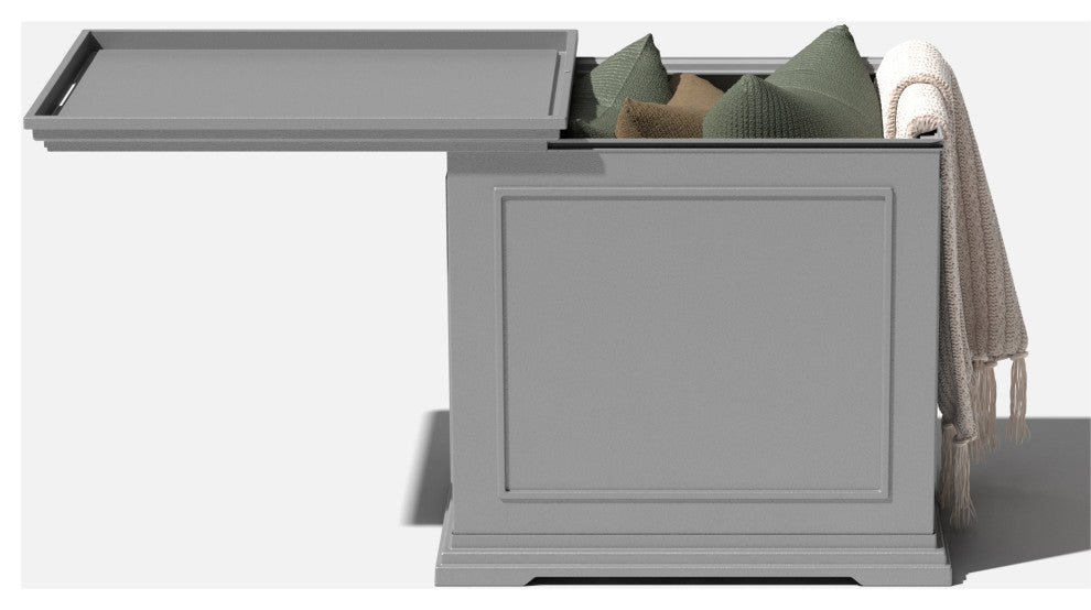 Veradek Brixton Tray Table, Grey, 22 Inch, 1 Pack