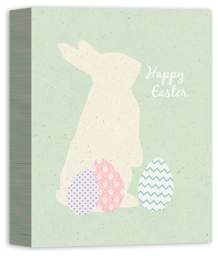 Happy Easter Bunny Canvas Wall Art, 11x14