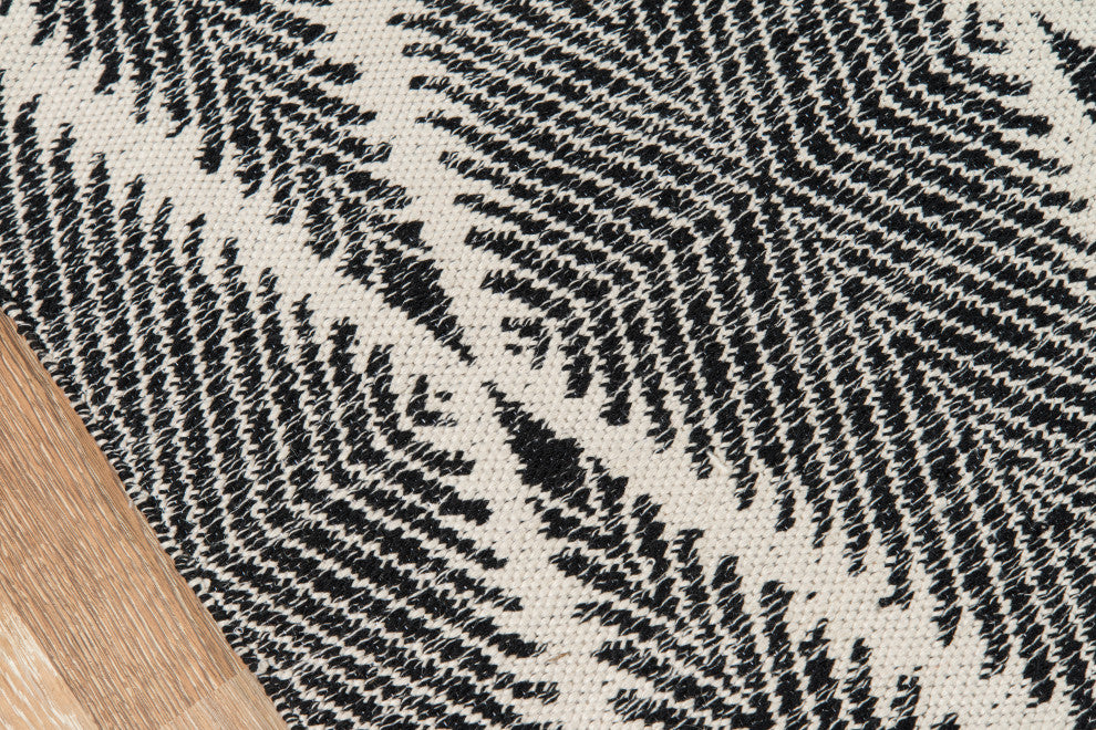 Erin Gates by Momeni River Beacon Indoor Outdoor Hand Woven Rug, Black, 5''x7''6"