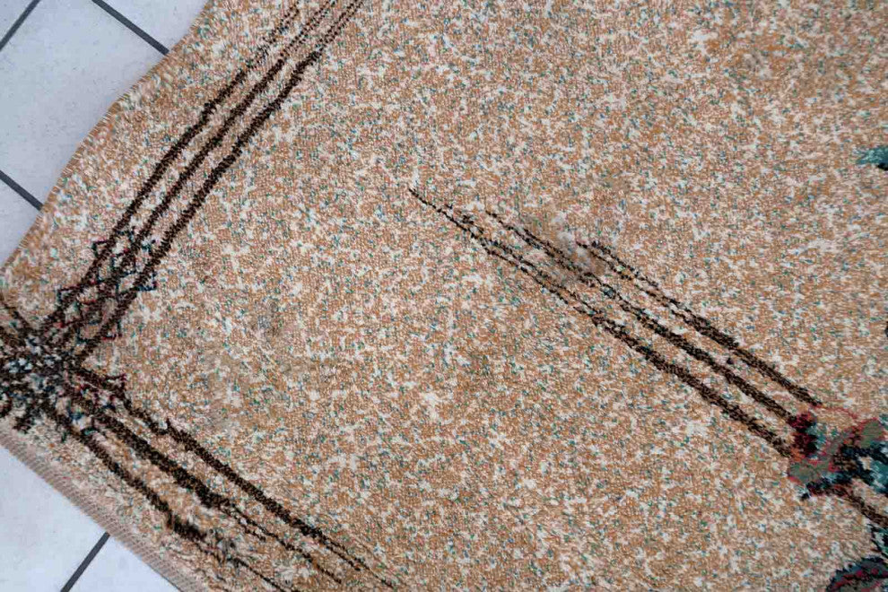 Vintage Turkish Modern Rug 3.9'x5.7', 119cmx175cm 1970s