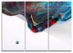 "Multi-Color Abstract Acrylic Paint Mix" Metal Wall Art, 3 Panels, 36"x28"
