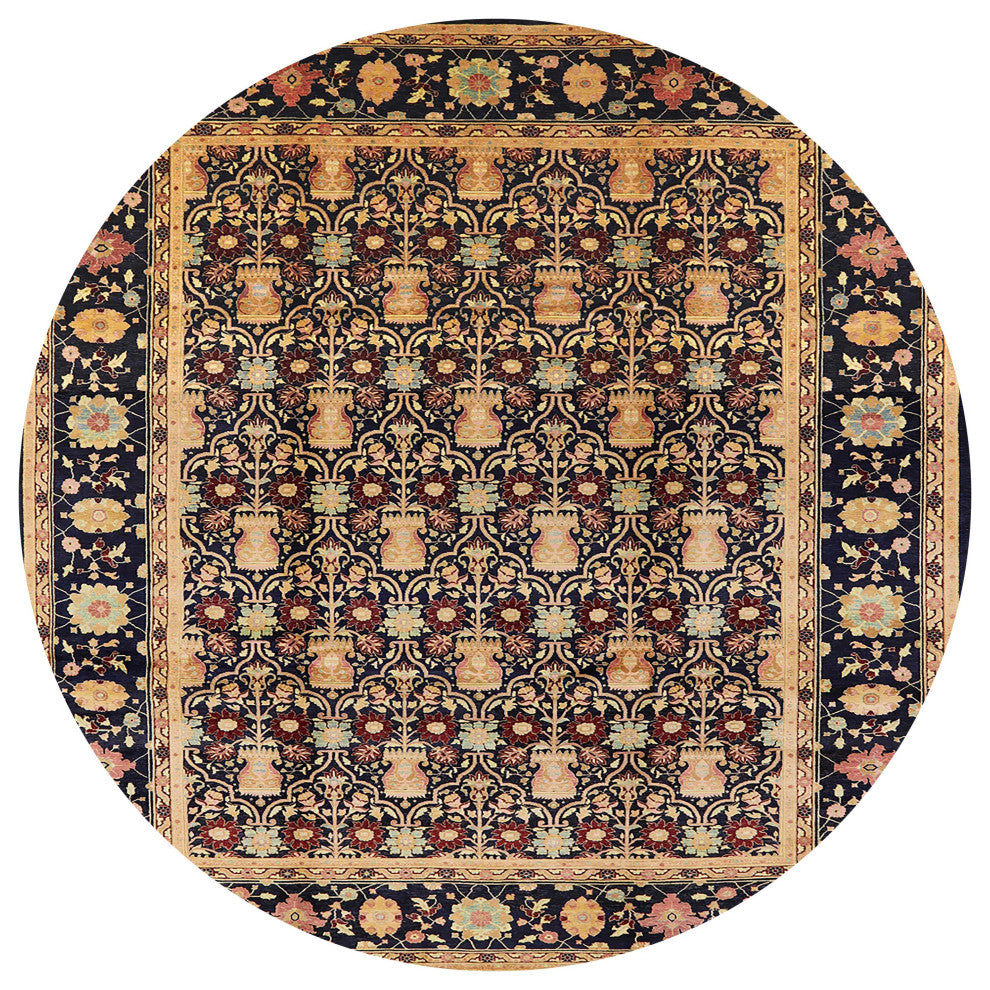 Ahgly Company Indoor Round Mid-Century Modern Area Rugs, 7' Round