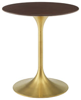 Lippa 28" Wood Dining Table, Gold Cherry Walnut