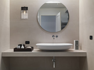 Phillip 1-Light Bath Sconce, Black With Clear Crystals