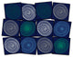 Flagship Carpets CW1861-15S12 Circles Cool, Set of 12