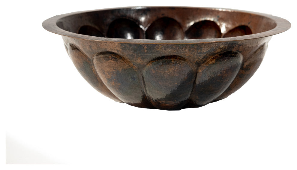 17" Round Pumpkin Copper Sink