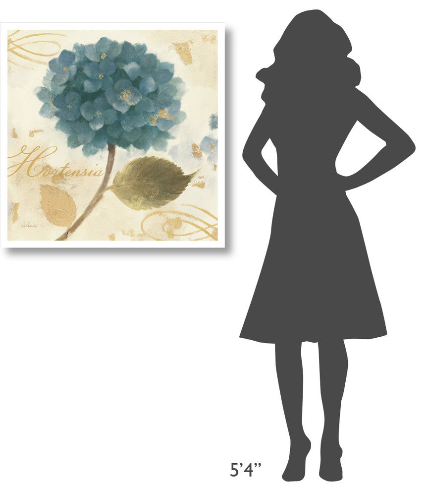 "Abundant Teal Hydrangea II" Digital Paper Print by Albena Hristova, 32"x32"