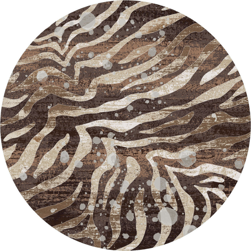 Modern Zebra, 8' Round