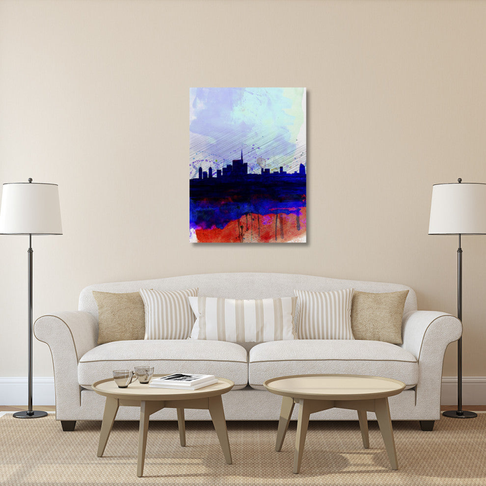 "Milan Watercolor Skyline" Fine Art Print