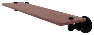 Washington Square 22" Solid Wood Shelf, Matte Black