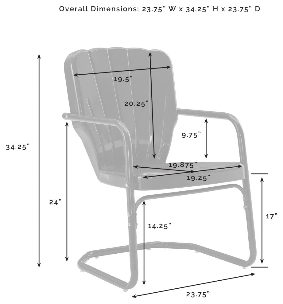 Ridgeland 3-Piece Outdoor Bistro Set, Navy Gloss