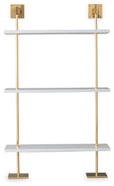 Marais 3-Tier White/Gold Shelf