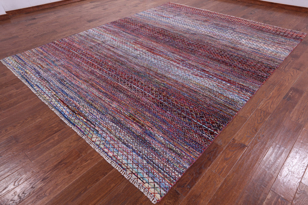 Wool & Silk Savannah Grass Hand Knotted Rug 9' 1" X 11' 7" - Q15436