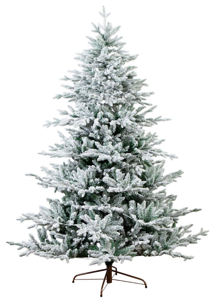 7ft. Pre-Lit Artificial Fraser Fir Flocked Christmas Tree