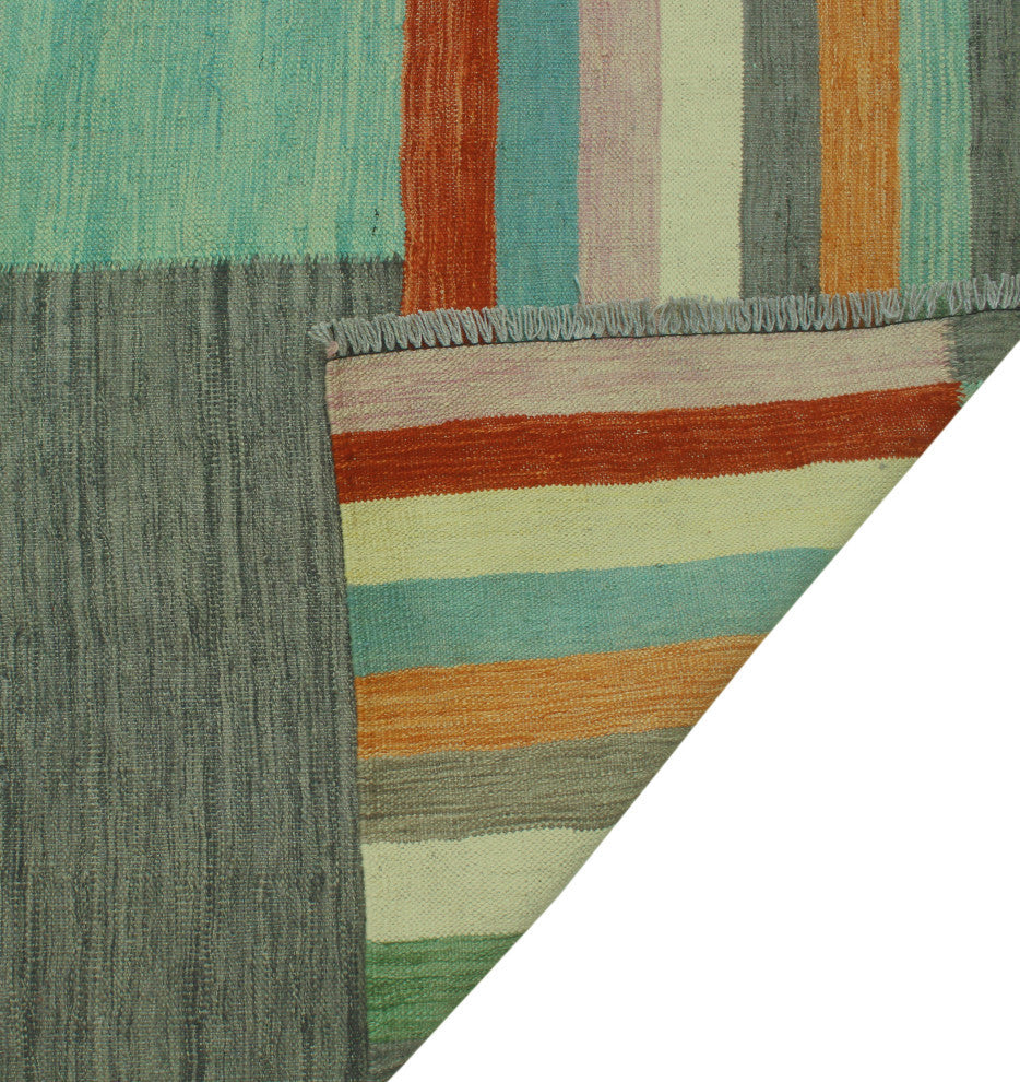 Winchester Kilim Edison Light Blue/Gray Rug, 6'8x9'9