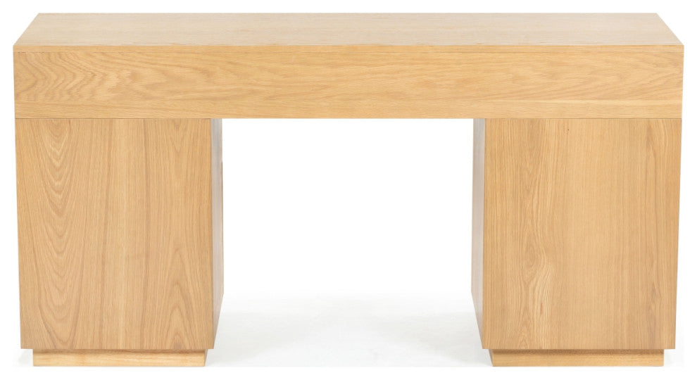 Safavieh Couture Zeus 7 Drawer Wood Desk, Natural