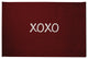 XOXO Valentines Chenille Rug, Maroon, 2'x3'