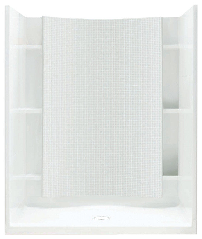 Sterling Alcove 48"x36"x77" Vikrell Center Shower Kit, White