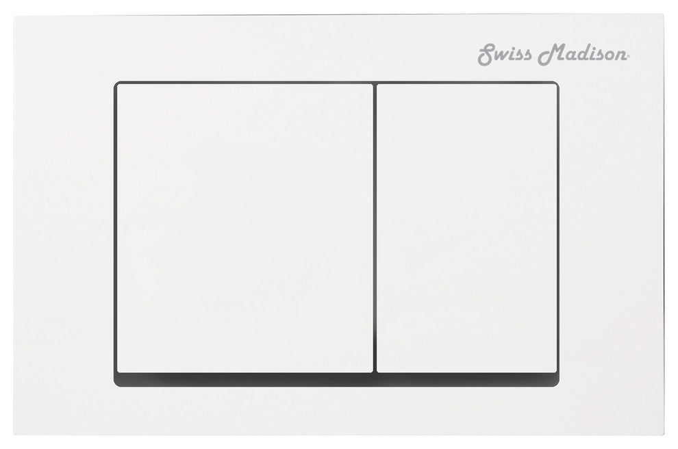 Wall Mount Dual Flush Actuator Plate, White