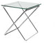 20" X 20" X 22" Clear Chrome Side Table