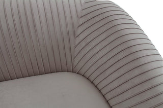 TOV Furniture Yara Pleated Grey Velvet Loveseat