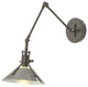 Henry Sconce, Dark Smoke Finish, Sterling Accents