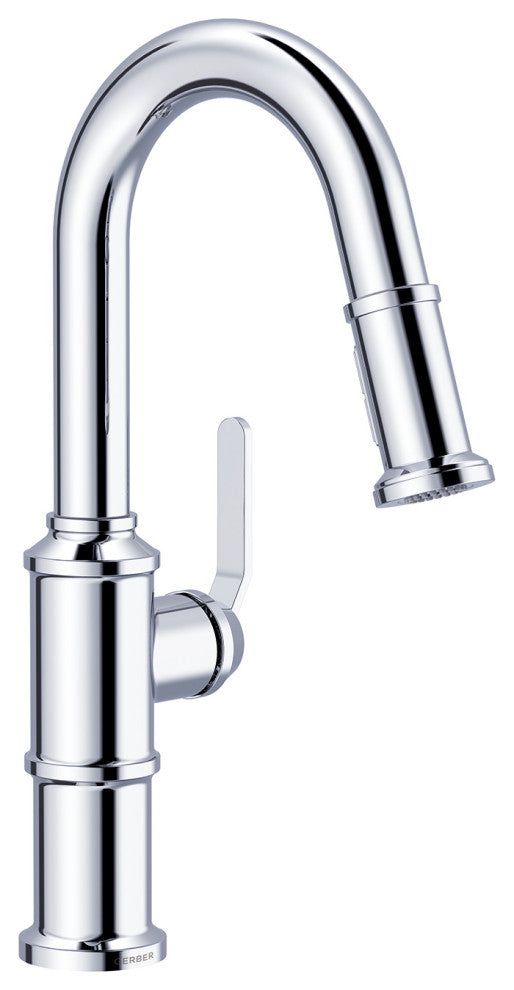 Kinzie Single Handle Pull-Down Prep Faucet, Chrome