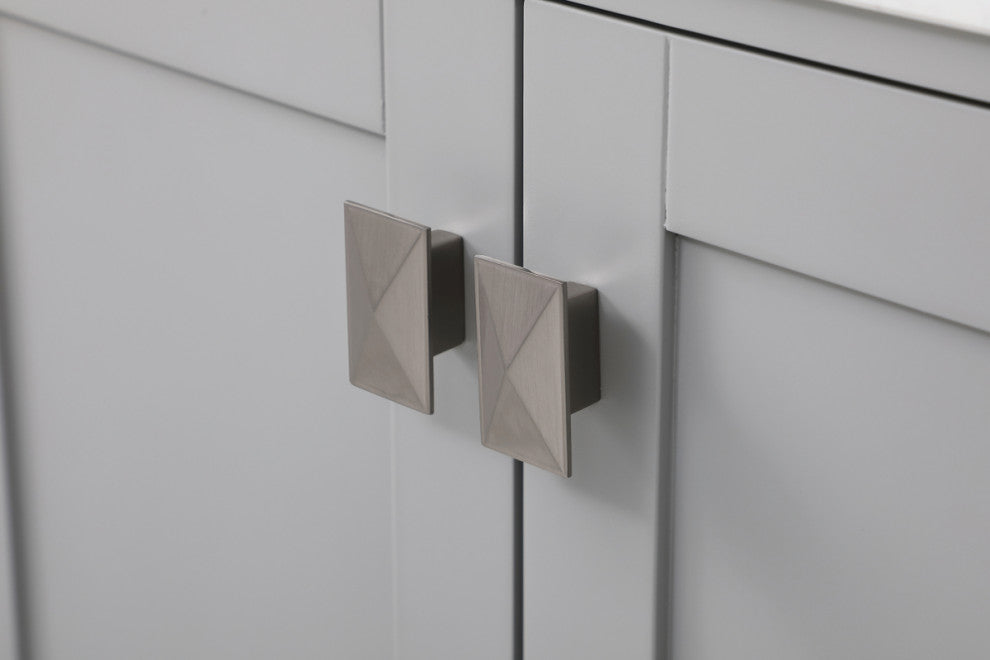 Grey 60" Double Sink Bathroom Vanity