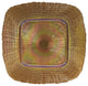 Radiant Square Glass Charger Plate, Gold