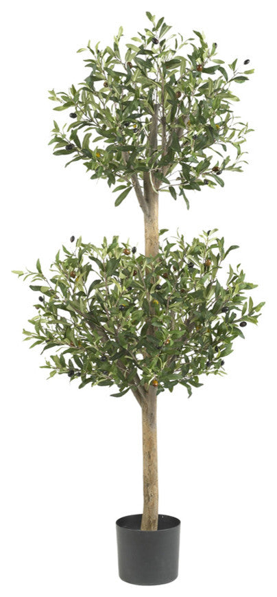 4.5' Olive Double Topiary Silk Tree