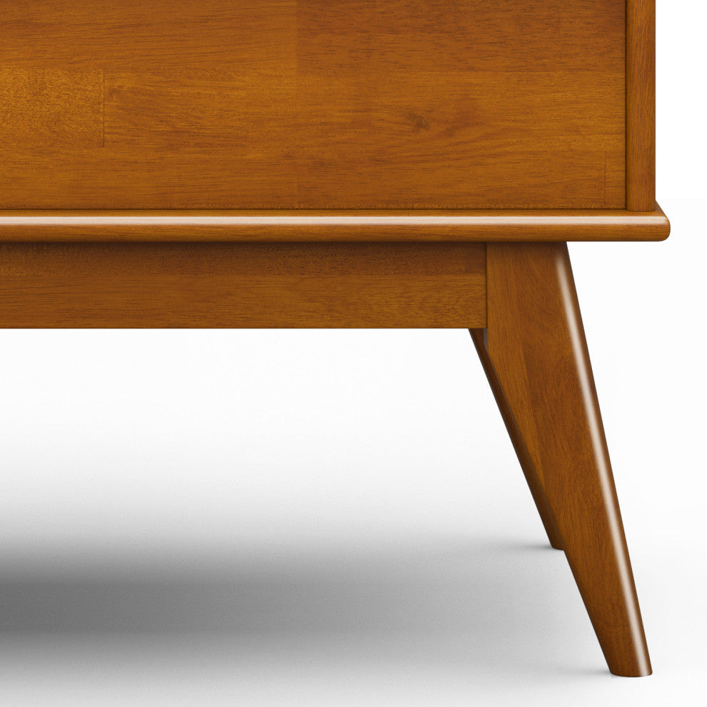 Draper Solid Hardwood Lift Top Coffee Table, Teak Brown