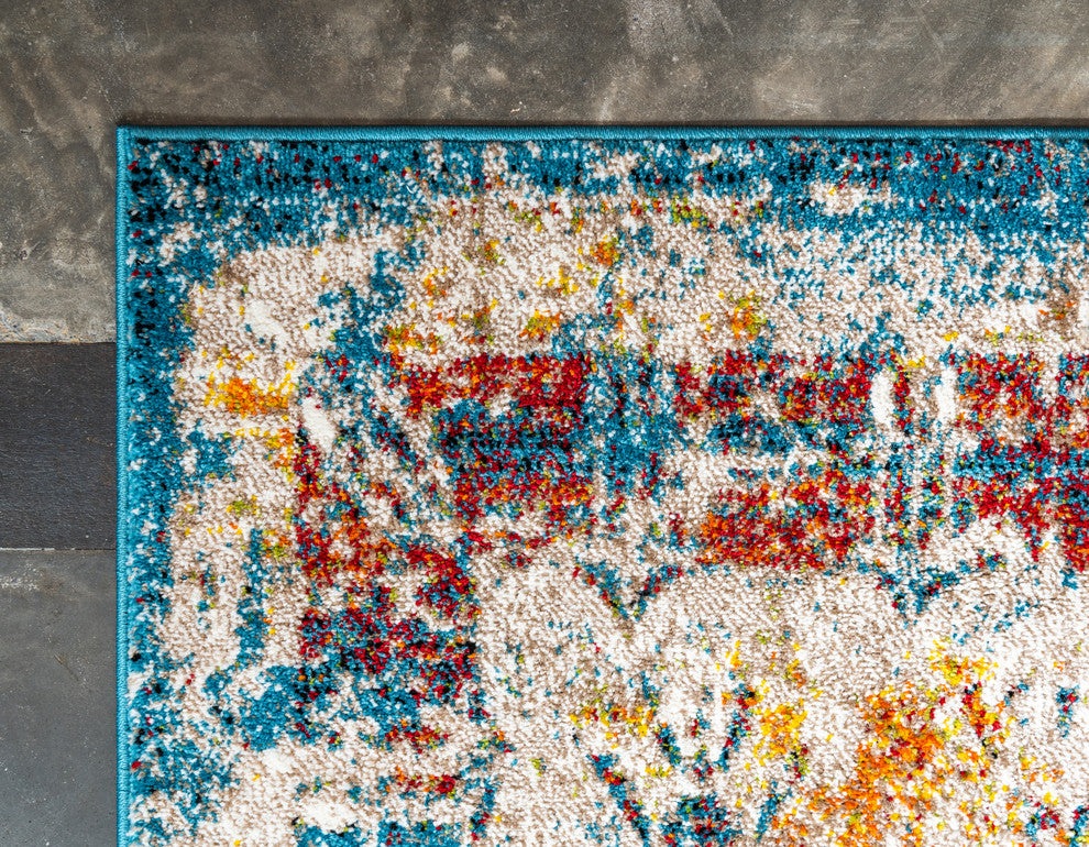 Unique Loom Multicolored Vivaldi Rosso 4' 0 x 6' 0 Area Rug