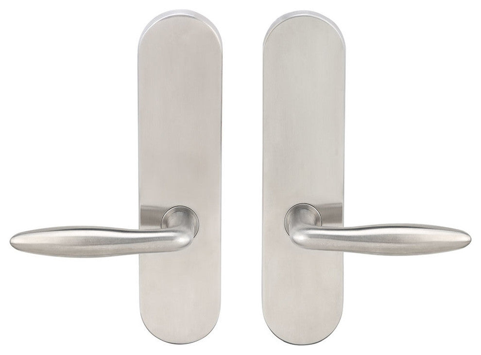 Summer Lever, Tubular Full Dummy Pair, Right Hand, Satin Stainless Steel