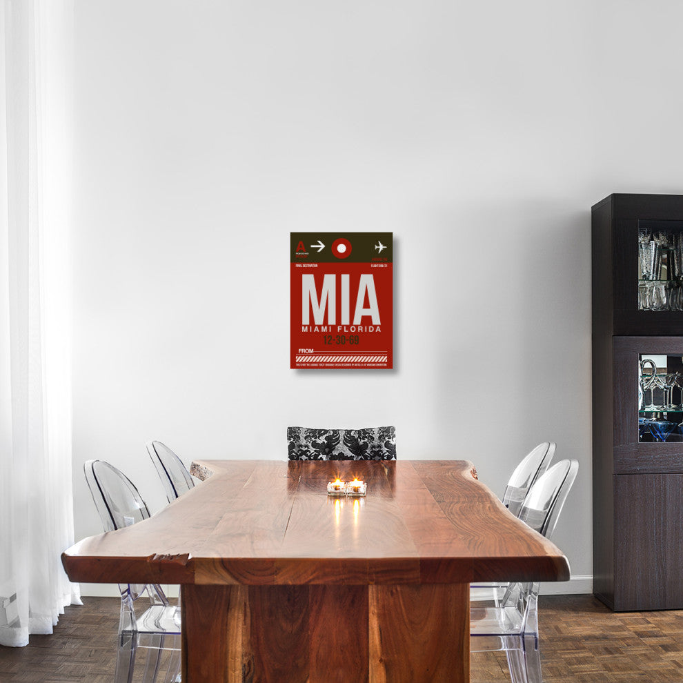 "MIA Miami Luggage Tag 2" Fine Art Print