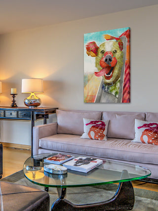 "Breezy Dog II" Painting Print on Wrapped Canvas