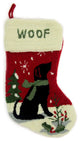 Hooked Christmas Stocking With Dog