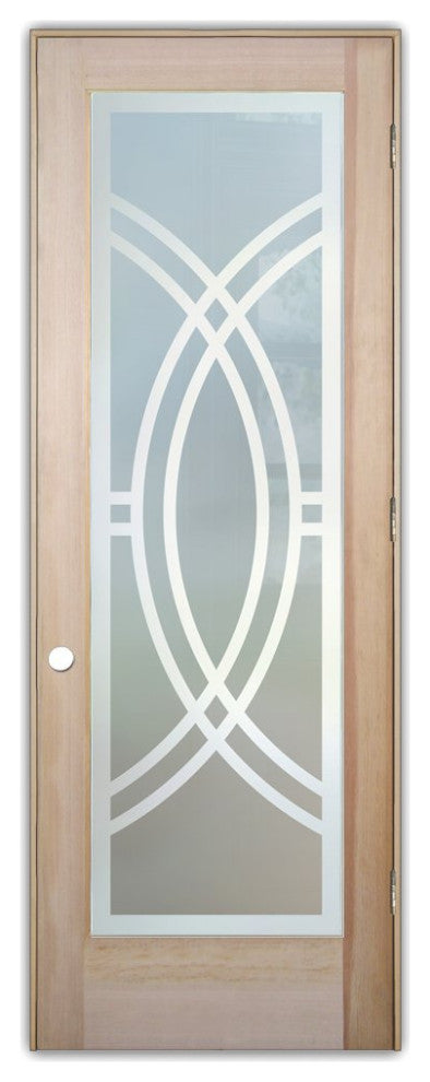 Interior Prehung Door or Interior Slab Door - Demi Circle - Douglas Fir...