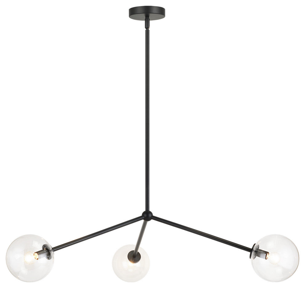 Matteo Lighting C81703BKCL Pendant, Black Finish