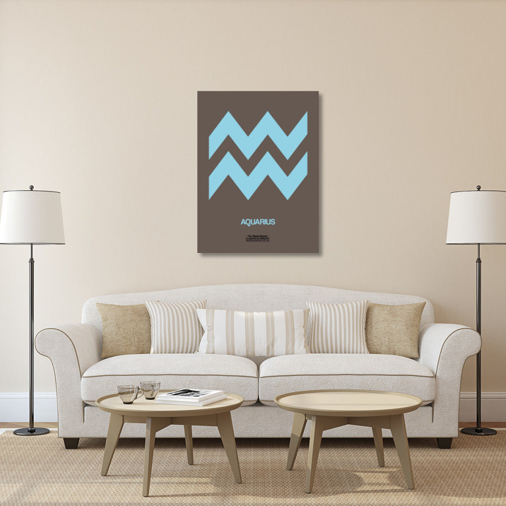 "Aquarius Zodiac Sign Blue" Fine Art Print