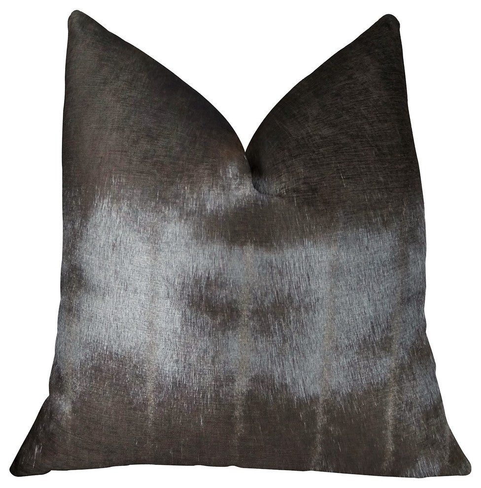 Silky Brown Mik Dark Brown Handmade Luxury Pillow, 20"x36" King