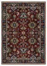 Oriental Weavers Hastings HA03V Floral Rug, Red, 6'7"x9'6"